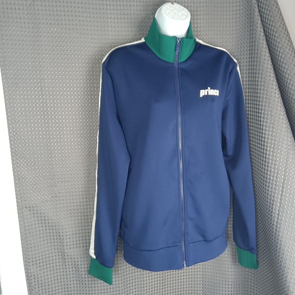 Prince Pickleball Track Jacket Men's Size S Navy Blue Full Zip Activewear
